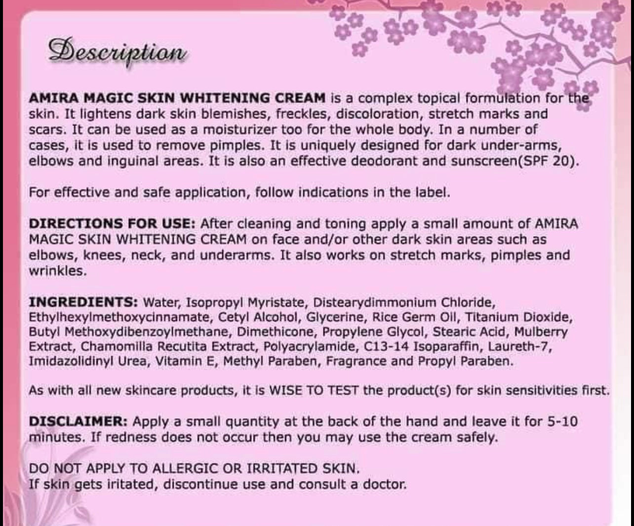 Amira Magic Cream 60g – Lucky 888 Shop